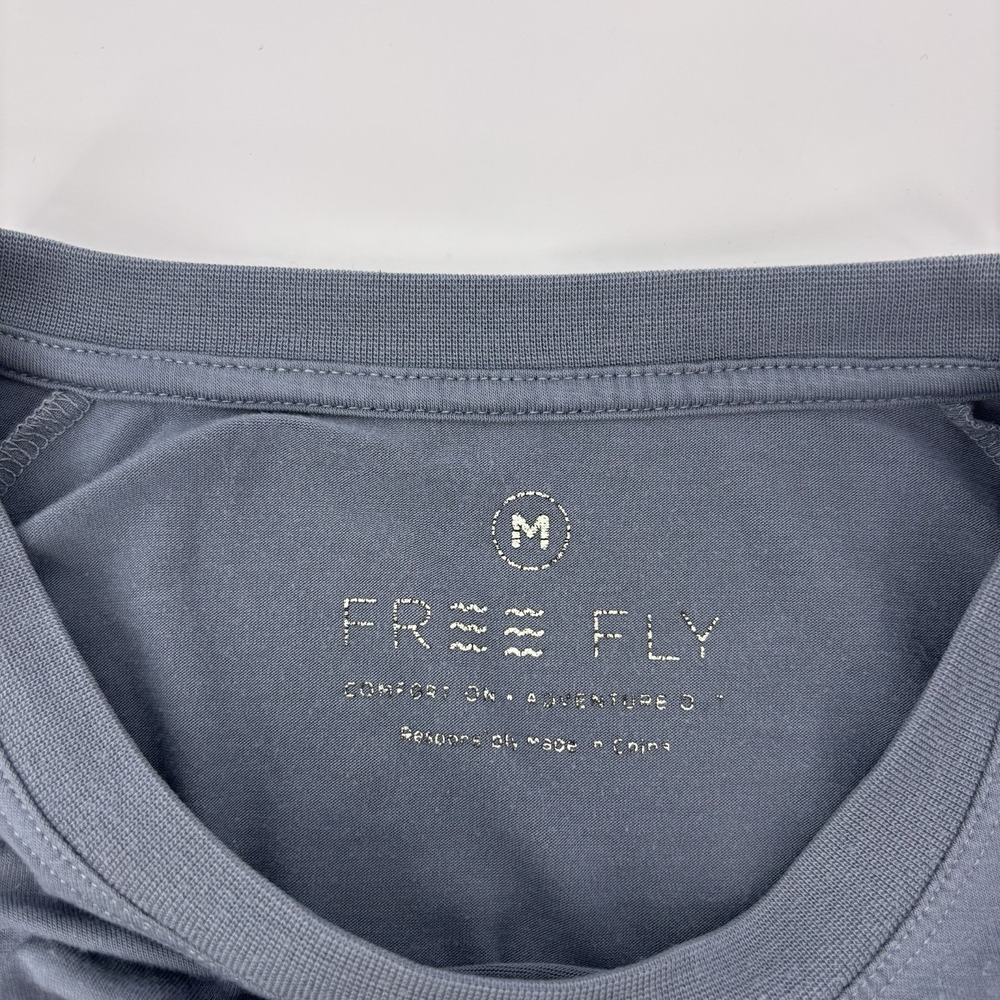 Free Fly Bamboo Long Sleeve Shirt Women's Size Medium Blue/Gray - Picture 3 of 7
